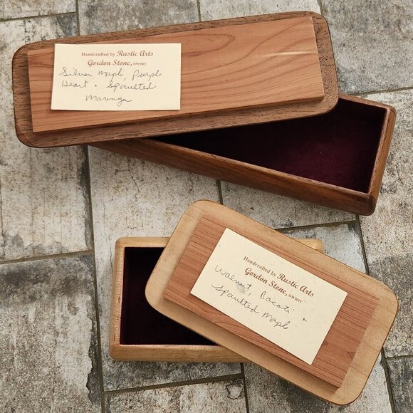 Handmade Wooden Jewelry Boxes (set of 2) - Picture 2 of 3